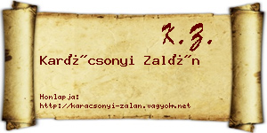 Karácsonyi Zalán névjegykártya